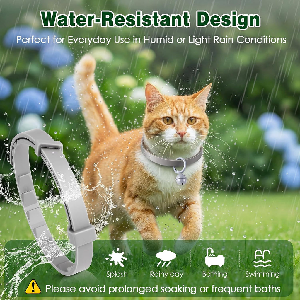 Waterproof flea collar for cats in grey