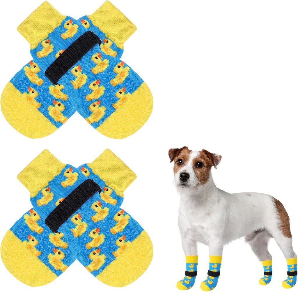 SCENEREAL Anti Slip Dog Socks to Prevent Licking Paws for Hardwood Floors, Double Sides Dog Shoes Boots & Paw Protectors for Hot/Cold Pavement, Dog Grippy Booties for Small Medium Large Senior Dogs - Image 13