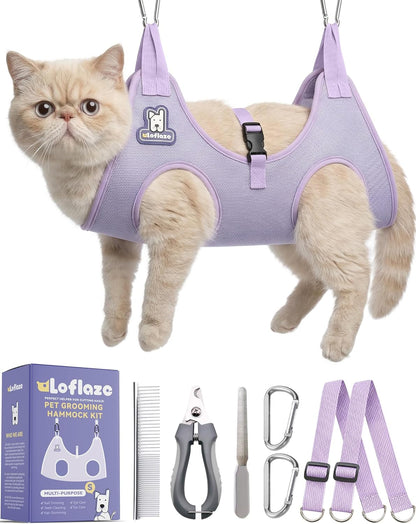 Loflaze cat and dog restraint bag in grey color