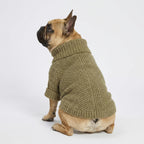 Close up texture of Fitwarm sage green premium fleece blend pet clothes