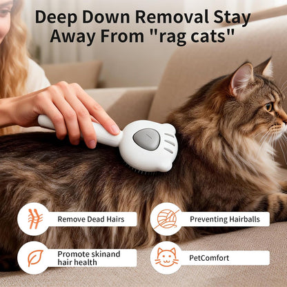 Ziofy pet grooming brush with release button mechanism