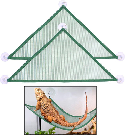 Adoggygo Bearded Dragon Lizard Hammock 2 Pack green