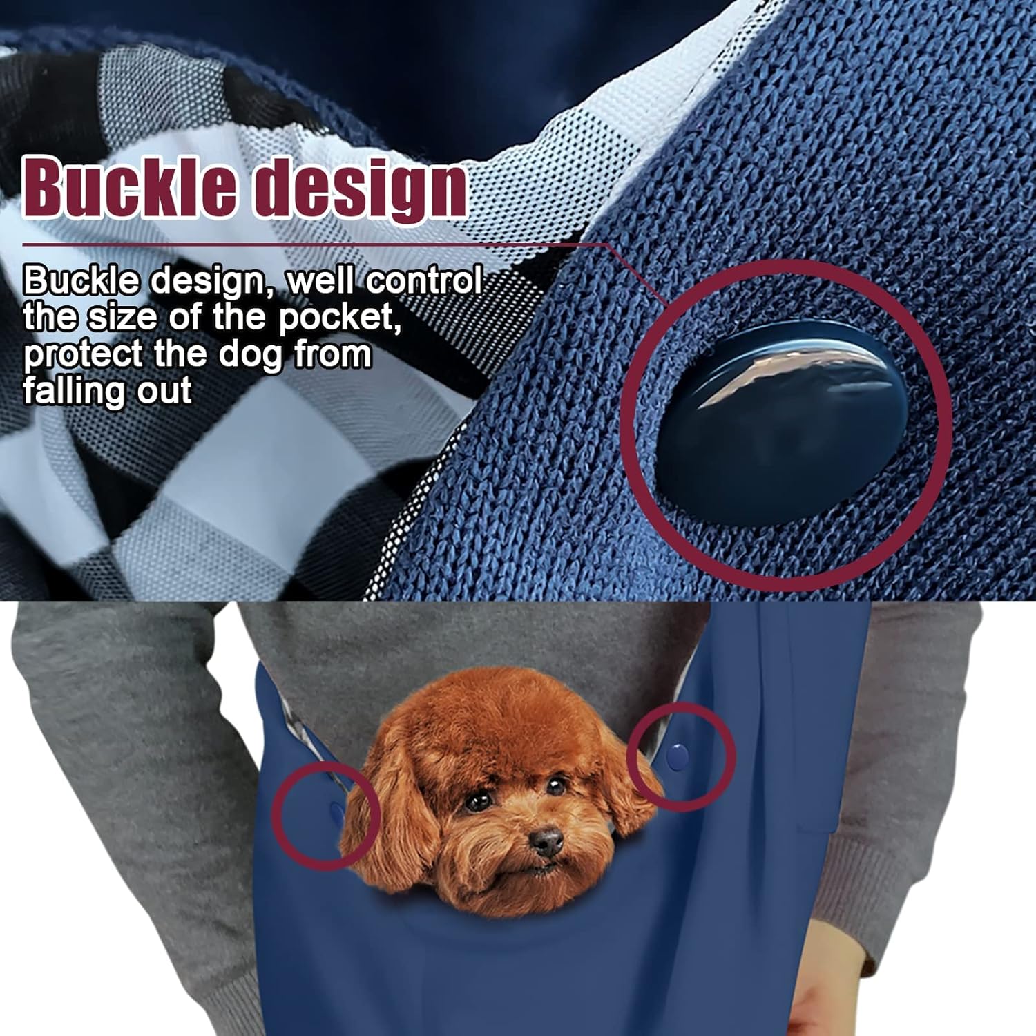 Artisome travel dog satchel showing front storage pocket