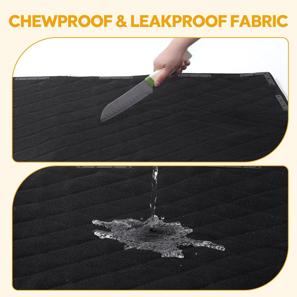 Side view of Hombys waterproof chew resistant pet bed