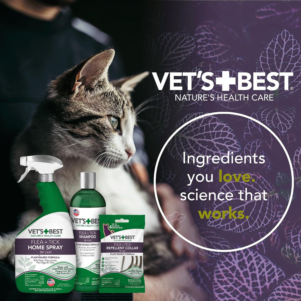 Vet's Best flea killer spray for indoor household surfaces and cat furniture