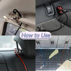 Waterproof coated steel wire dog safety tether for road trips