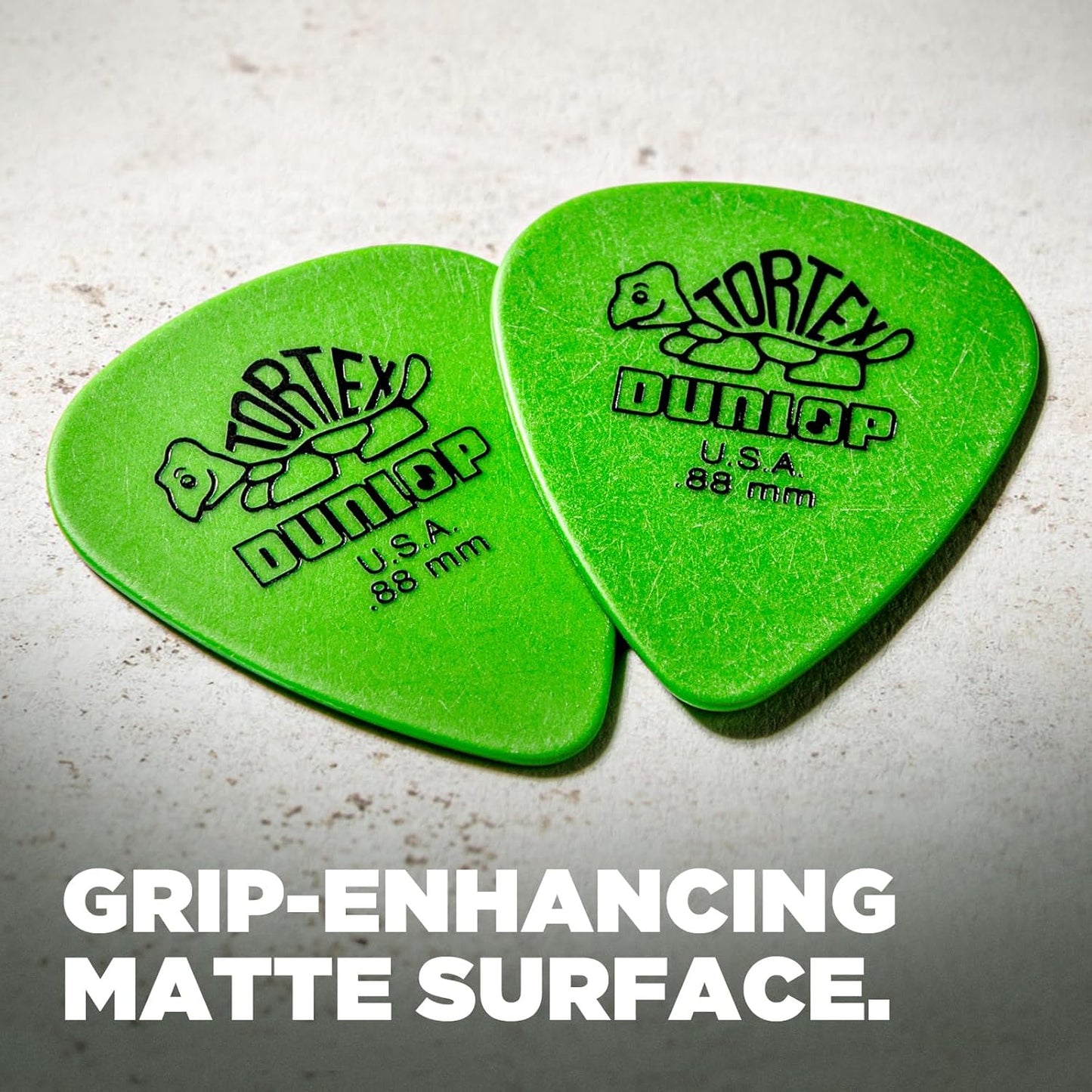 Professional grade Jim Dunlop blue 1.0mm plectrums arranged for stage and studio musicians.