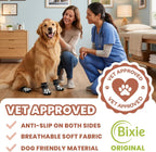 Close up of Bixie anti slip silicone paw print pattern