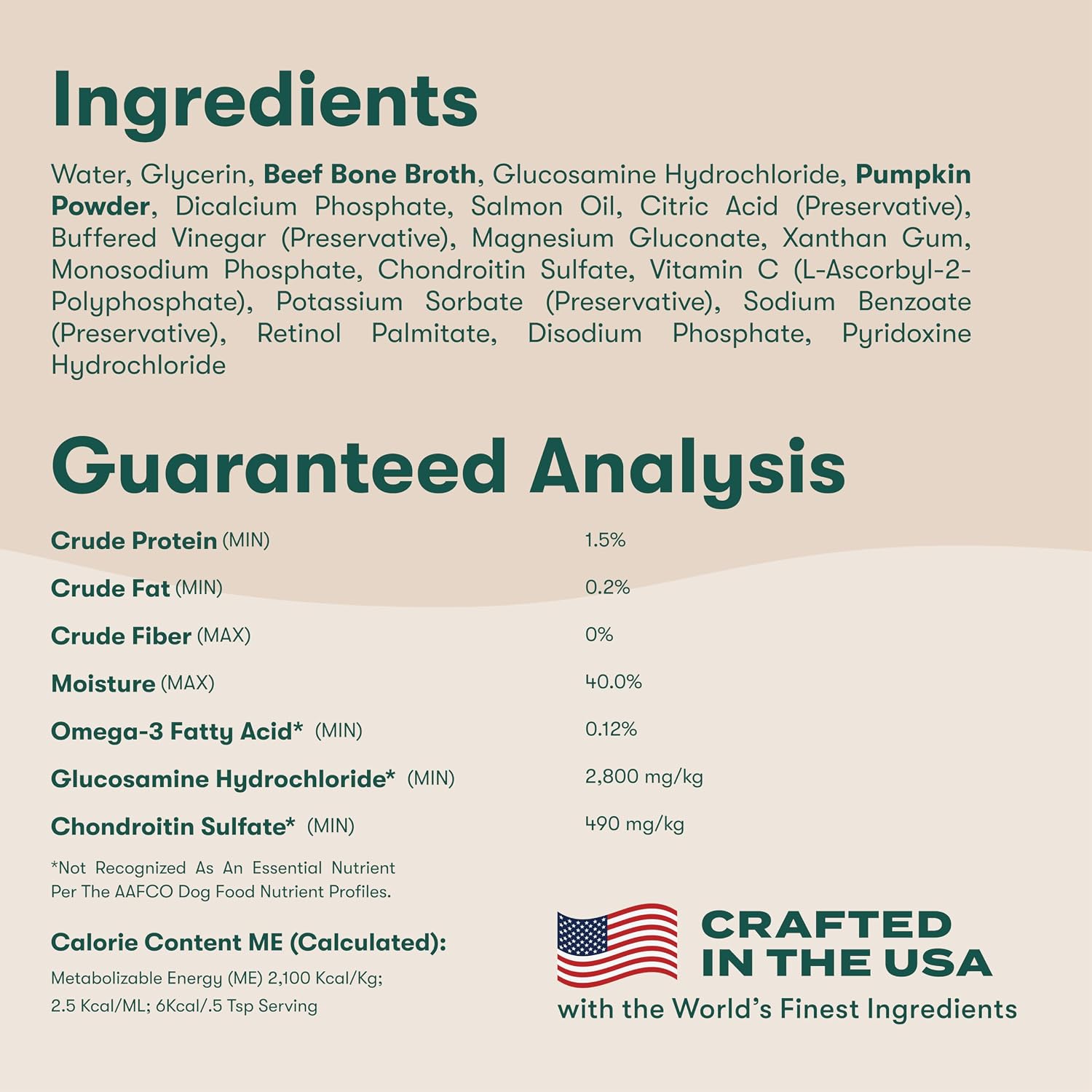 Premium USA imported pet wellness liquid food supplement with glucosamine for joints
