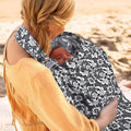 UHINOOS nursing cover grey with adjustable neck hoop front view