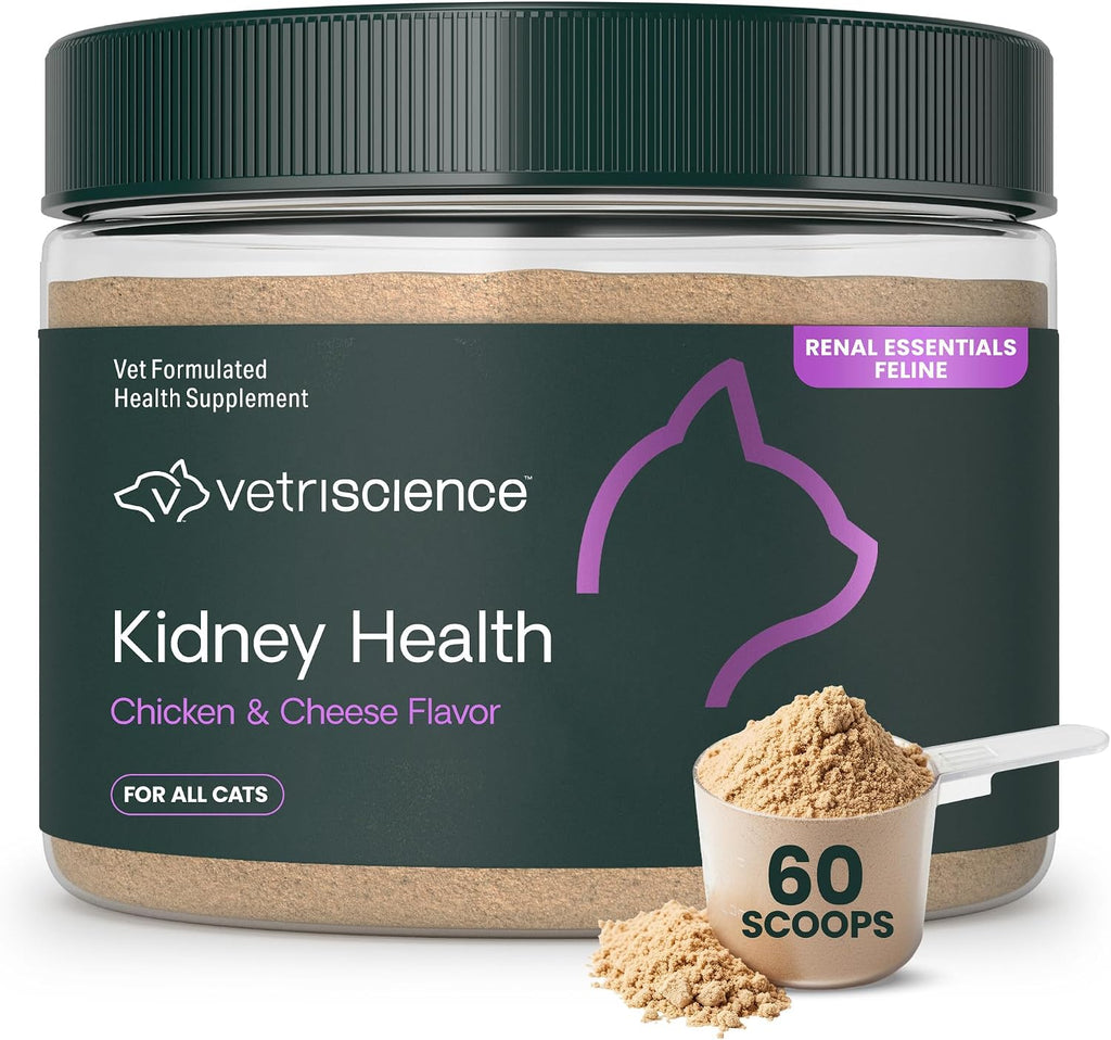 VetriScience Kidney Health Chewable Tablets, Renal Essentials Supplement for Cats, Kidney Care and Support with Mushroom, Astragalus Root, Nettle Seed and Herbs, Chicken and Fish, 60 Count - Image 9
