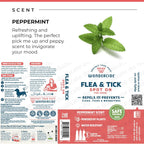Wondercide water resistant flea treatment application instructions on pack
