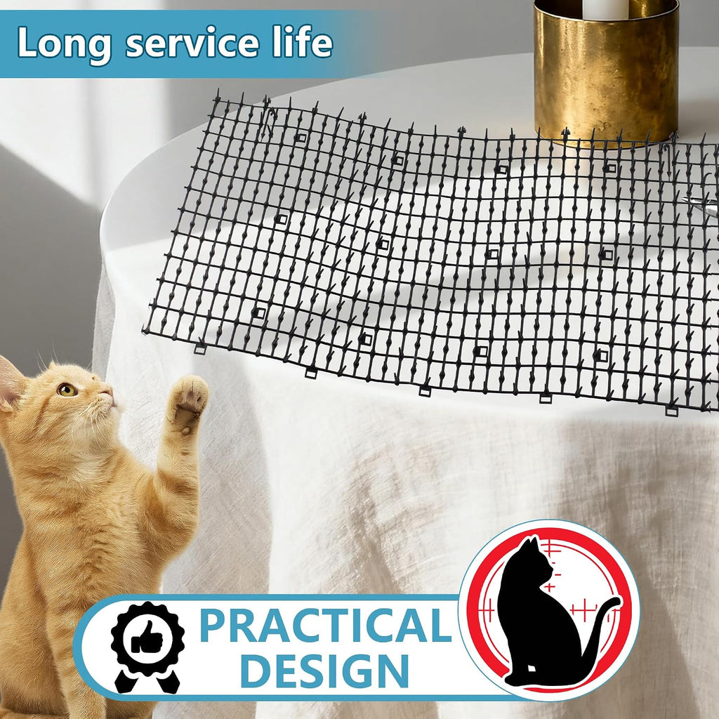 Humane cat deterrent mat for indoor furniture