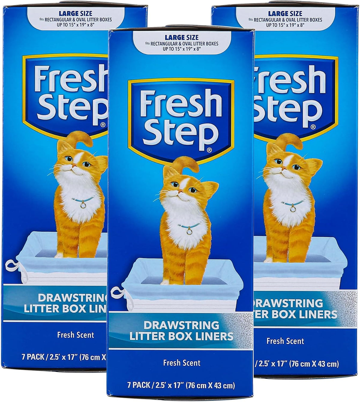 Fresh Step Drawstring Cat Litter Box Liners, Scented Heavy Duty Kitty Litter Bags for Large Oval or Rectangle Pans, Helps Contain Odor and Mess, Easy Lift Out Cleanup, 30 x 17 in, 7 Count - Image 15