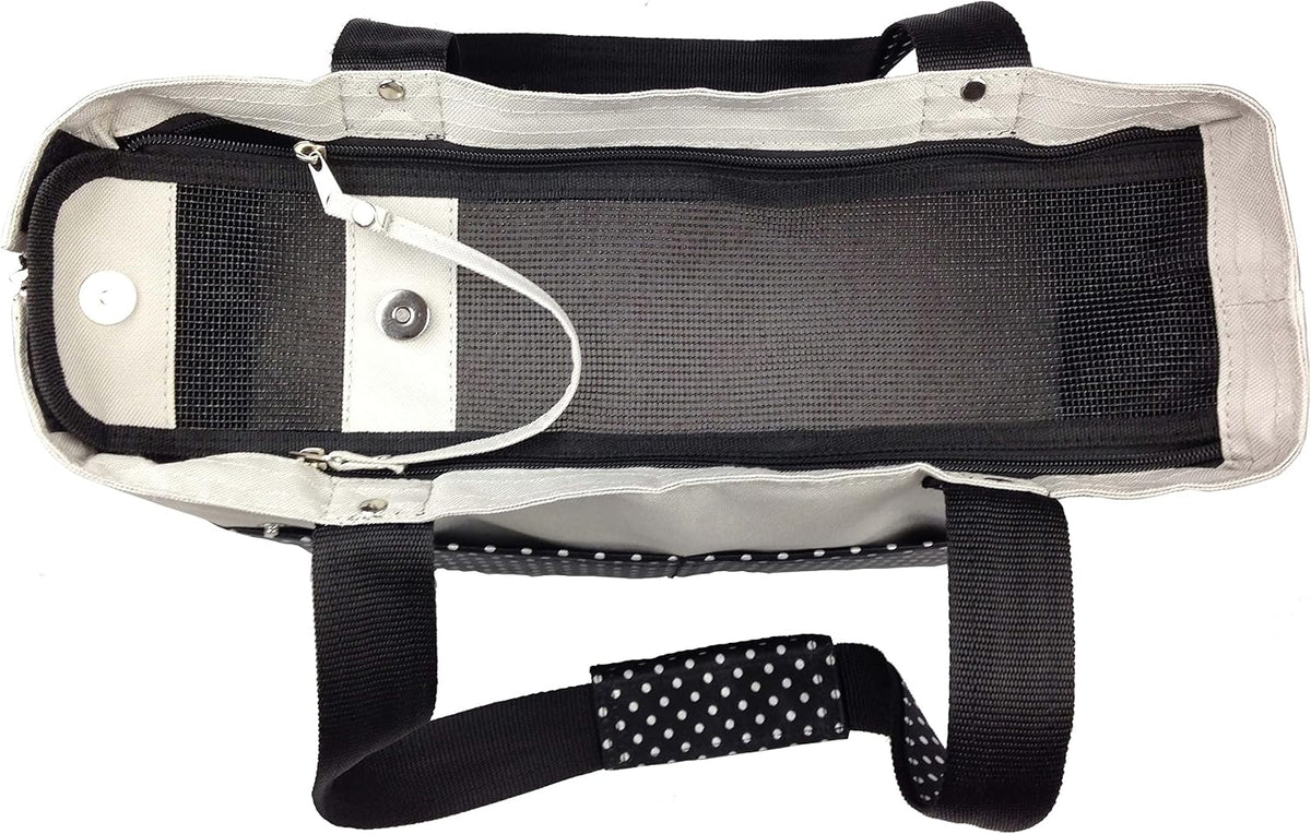 Interior view of Pet Life pet tote with removable fleece pad