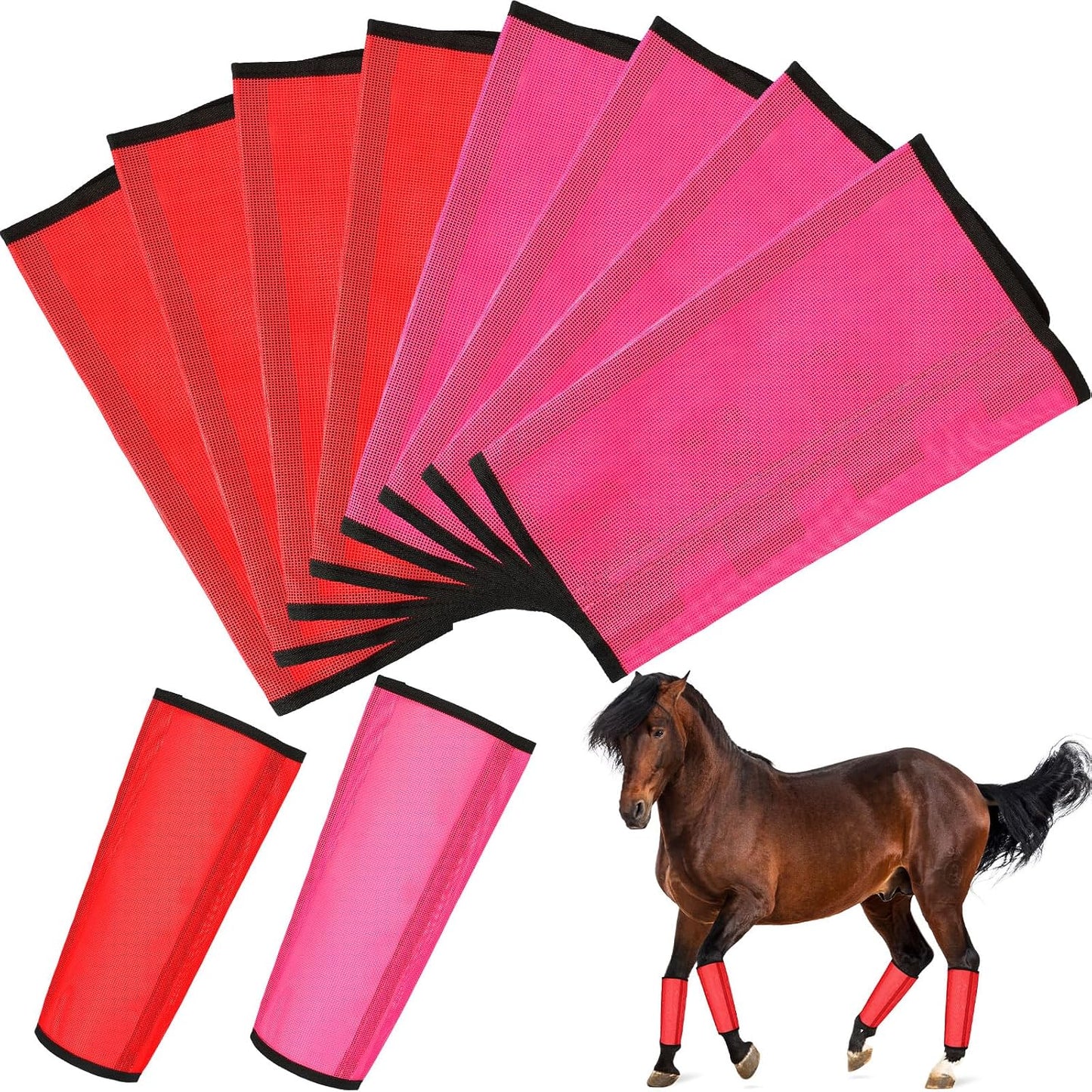 Imported equine fly boots set for daily leg protection