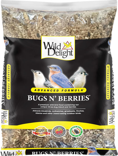 Close up of Wild Delight bird food natural ingredients