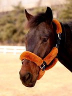 Harrison Howard Fleece Halter Covers for Horses, Set of 9, Prevent Hair Loss Pressure Marks, Padded Horse Halter Fleece Set Black - Image 9
