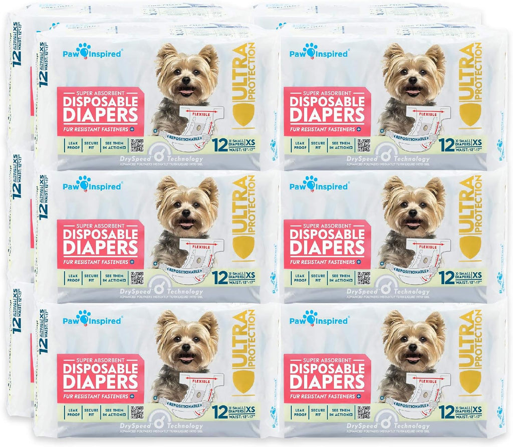 Paw Inspired ultra protection female pet diapers tail hole alignment demonstration
