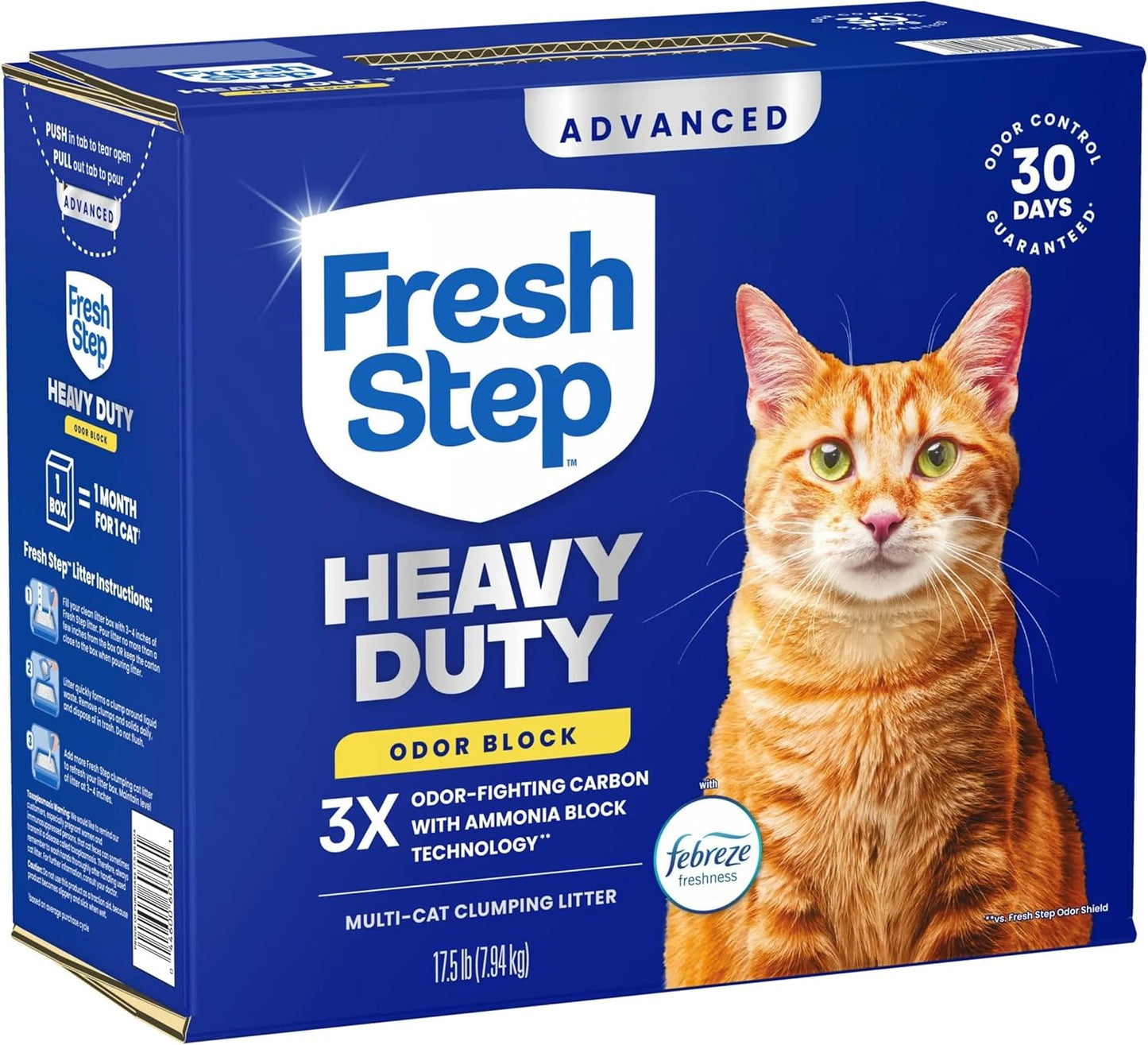 Fresh Step Heavy Duty Odor Block Advanced Multi Cat Clumping Litter with Febreze, 17.5 lb (Package May Vary) - Image 13