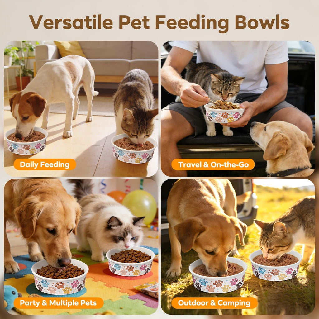 Sturdy food grade paper pet feeding dishes for wet cat food