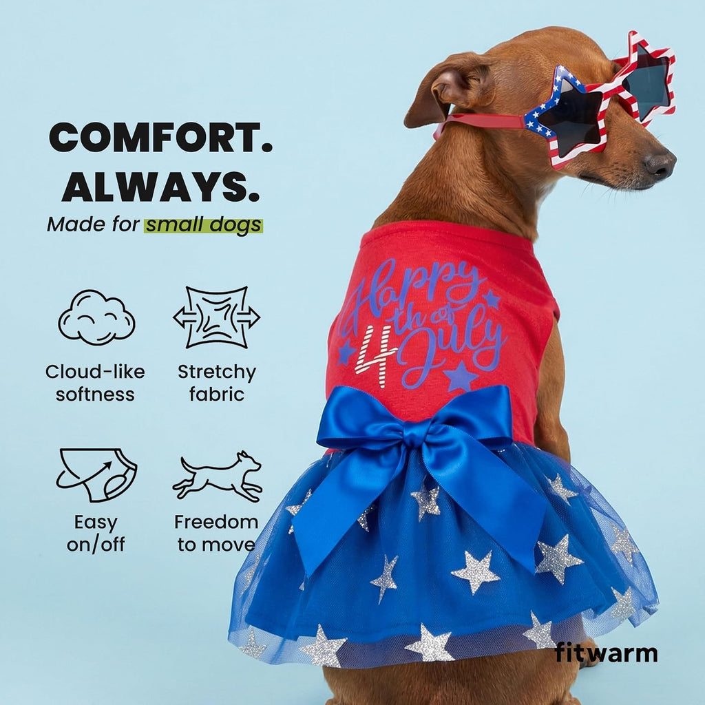 Fitwarm holiday puppy garment featuring premium stitching and durable tulle layers