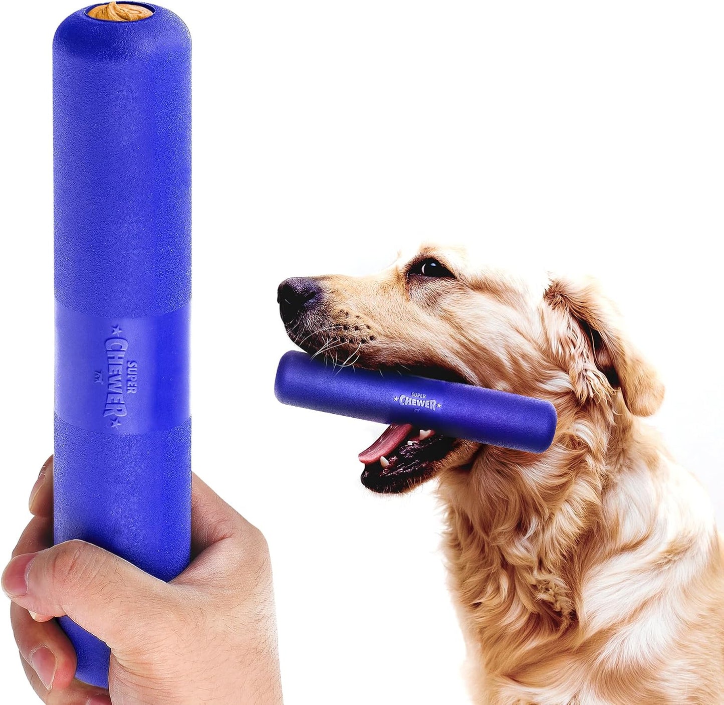 High visibility blue flying disc for outdoor dog training