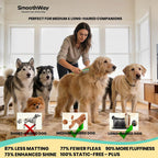 User holding Smoothway rechargeable flea comb for pet grooming