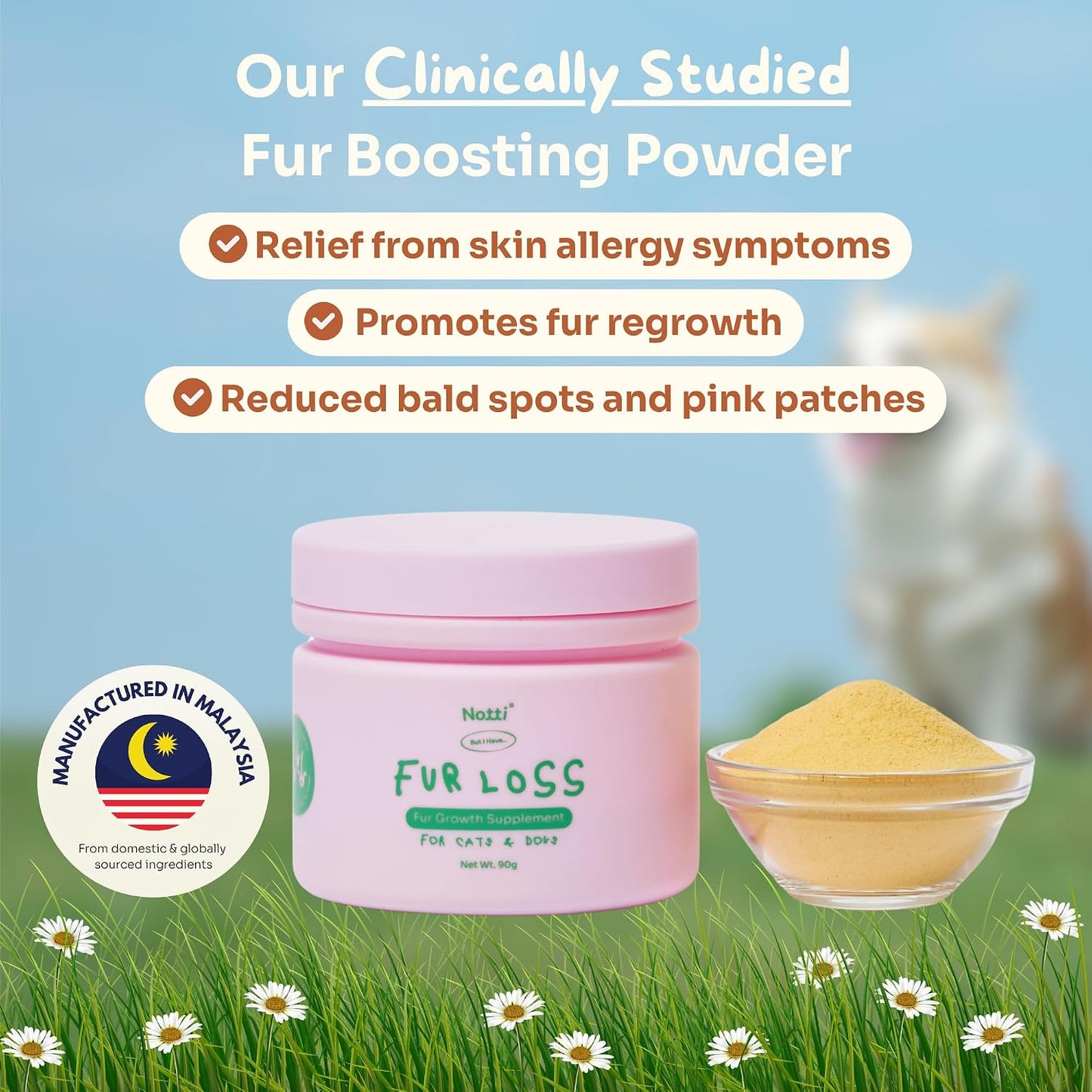 Pet Honesty Notti high concentration EPA and DHA product label emphasizing joint and skin benefits