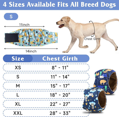 Grecle premium belly bands for dogs showcasing the absorbent khaki inner lining
