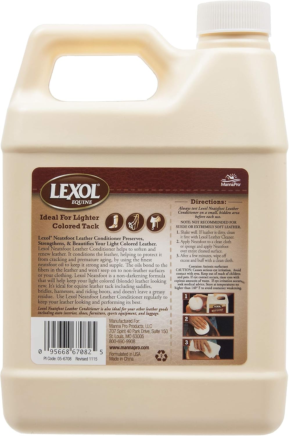 Manna Pro Lexol leather conditioner full product packaging angle