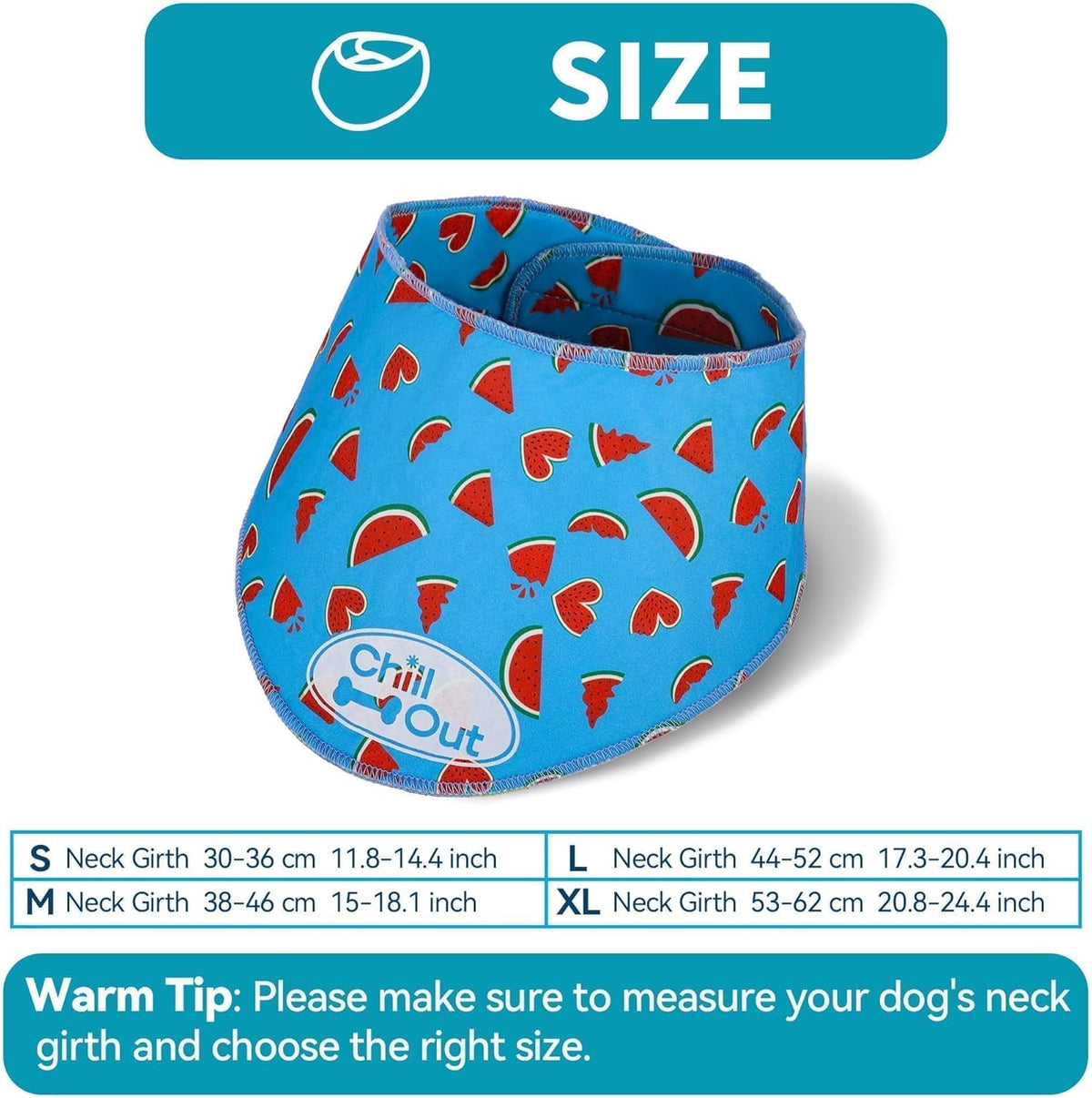 Dog wearing All For Paws chill out cooling neck wrap