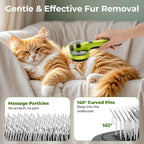 Ergonomic thermoplastic rubber handle of Pecute dog shedding brush