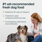 JustFoodForDogs nutrient blend ingredients and mixing instructions back view