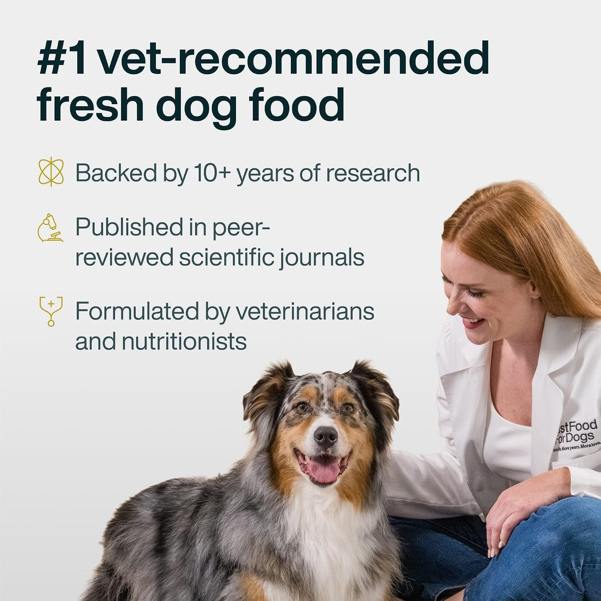 JustFoodForDogs nutrient blend ingredients and mixing instructions back view
