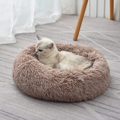 Comparison of plush thickness on the donut pet bed