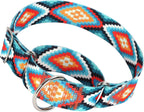 Martingale Dog Collar for Large/X-Large Dogs - Heavy Duty 1.5" Military Grade Nylon Collar with Red Daisy Floral Design, No-Slip Adjustable Training Collar Durable & Stylish (L) - Image 10