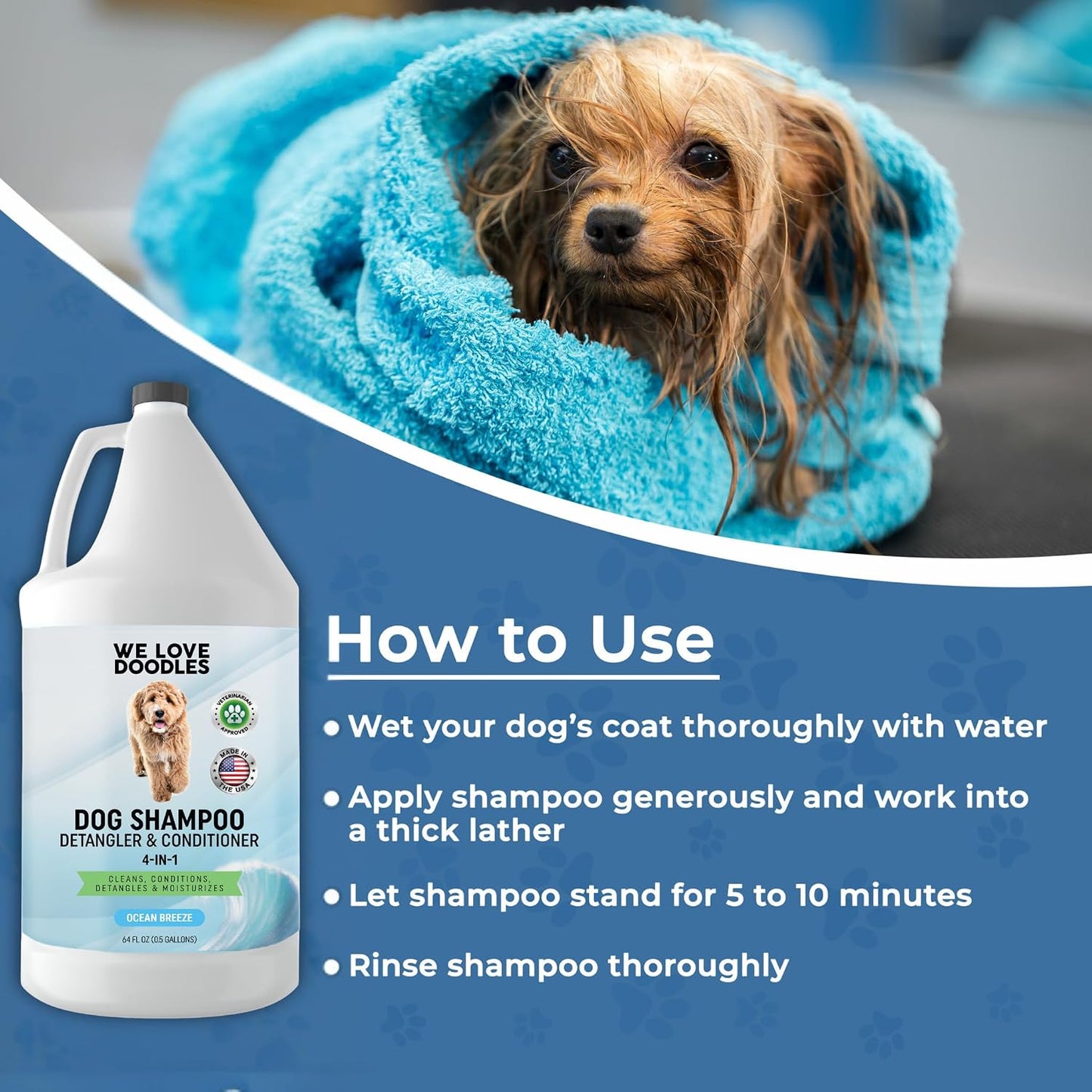 We Love Doodles hypoallergenic puppy sensitive skin soap bottle back