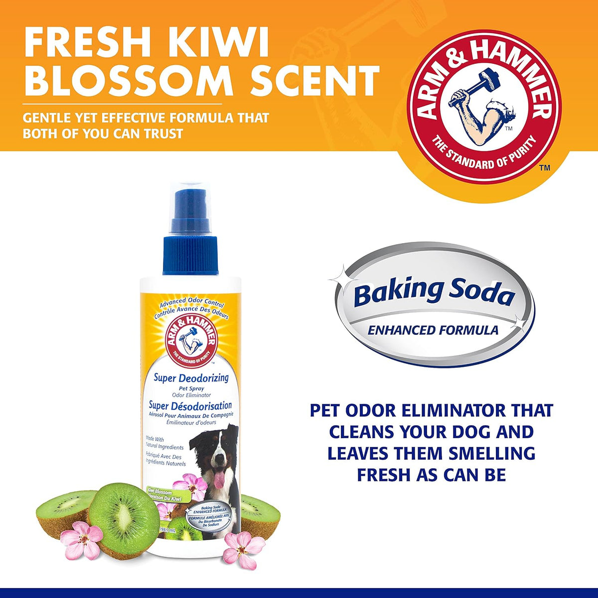 Back label of Arm and Hammer pet deodorizing spray