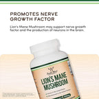 Organic Lion's Mane Mushroom,1,000mg, Grown in USA, 120 Capsules - Image 4
