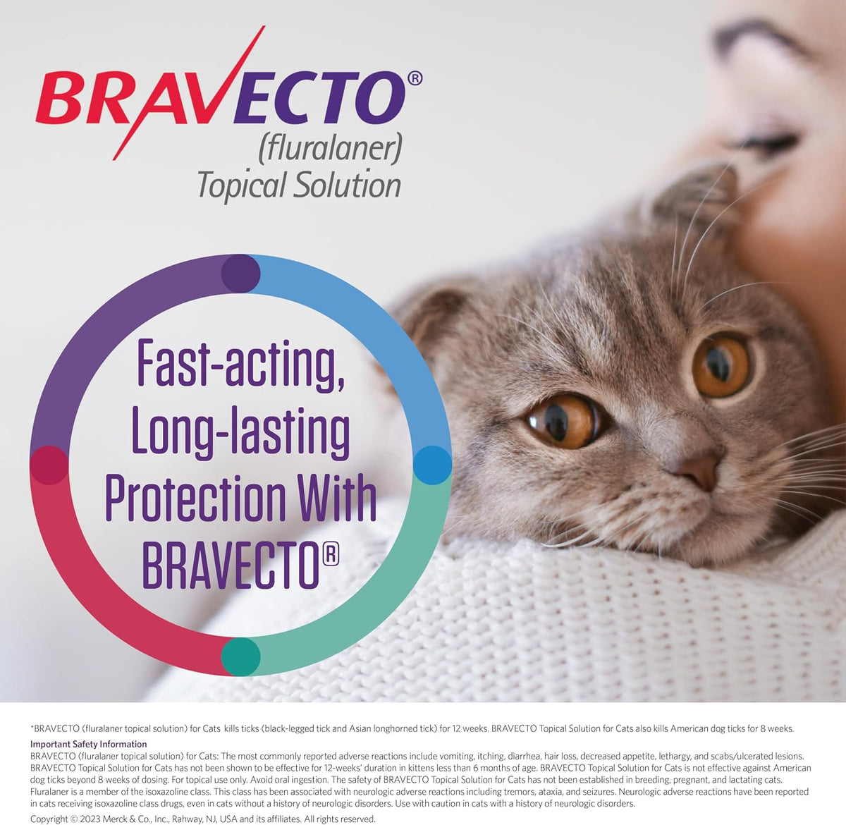 Bravecto topical medication label for medium cats