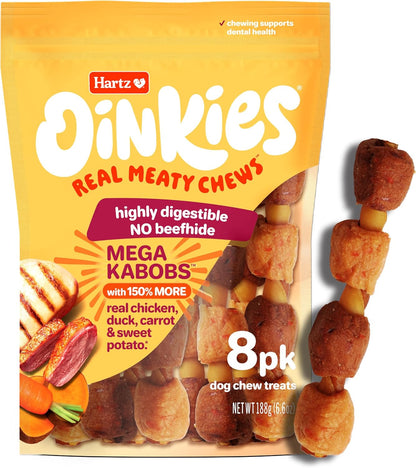 Oinkies Hearty Kabobs RawhideFree Dog Treats, 18 Count - Image 10