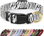 Reflective Dog Collar for Medium Dogs, Cute Leopard Style Adjustable Heavy-Duty Nylon Puppy Collar for Boy and Girl Female, Soft Pet Accessories with Quick Release Buckle, Neon - Image 15