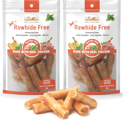 LuvChew Premium Dog Chew Treats Chicken Retriever Rolls for Large Dogs, Rawhide Free, Grain Free, Highly Digestible,Large 7" 2pcs/Pack x 2pack - Image 10