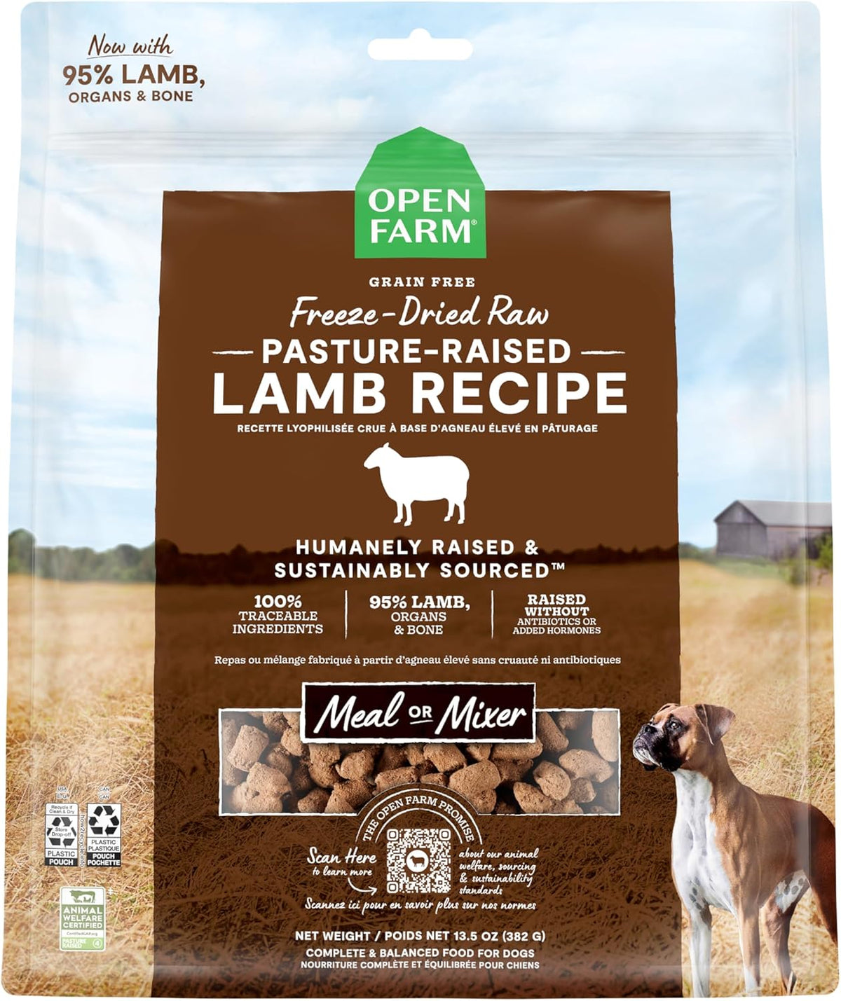 Open Farm, Freeze Dried Raw Dog Food, Morsels with 95% Meat, Organs & Bone, Organic Produce & Superfoods, Complete Meal or Freeze Dried Dog Food Topper, Grass-Fed Beef Recipe, 13.5oz Bag - Image 12
