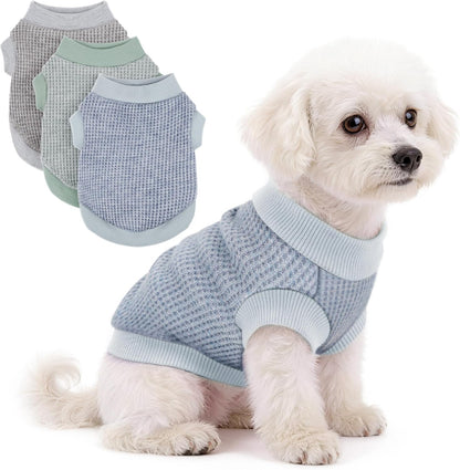 Three pack dog shirt set for indoor and outdoor wear