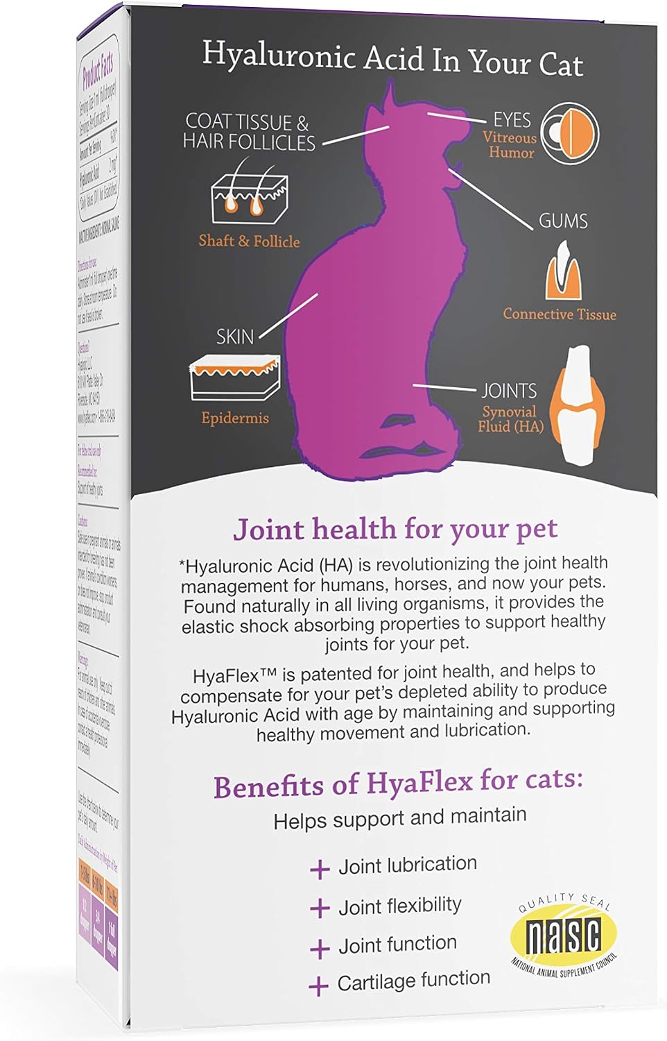 Hyalogic HyaFlex liquid cat supplement dropper close up