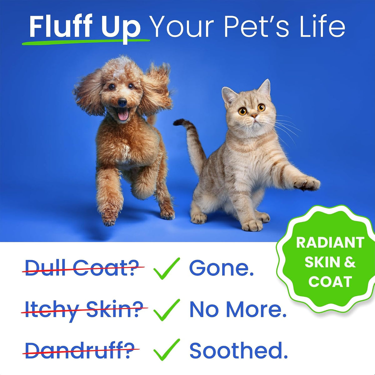 Bark and Spark pet skin and coat health supplement details