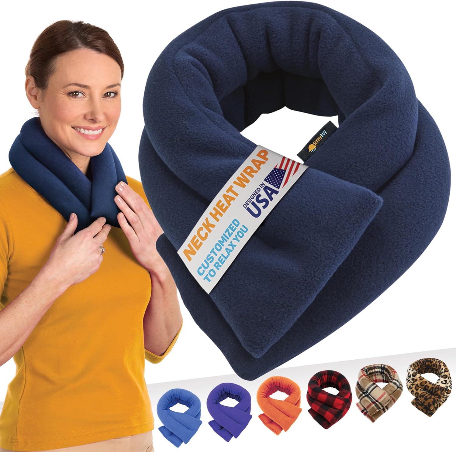 SunnyBay microwave heating pad for neck and shoulders blue