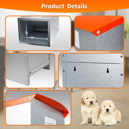 Cozofu wall mounted dog feeding station elevated metal hopper for pets